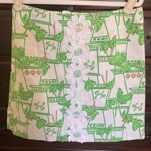 Lilly Pulitzer “just add mint” Kentucky Derby skirt size 2